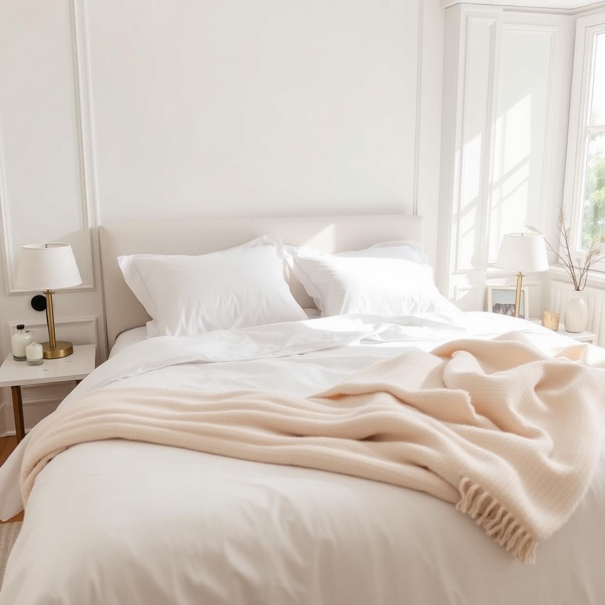 Freshly styled bedroom